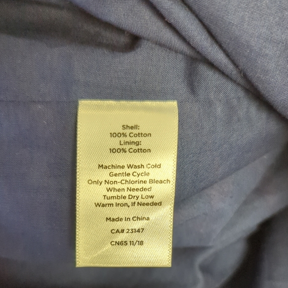 01069 Talbots Paisley A Line Dress Blue Pink size 14P bohemian western summer - Picture 8 of 8